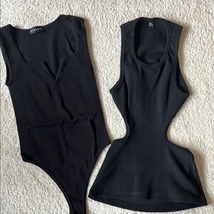 New bundle of 2- Black Women's Tops and bodysuit